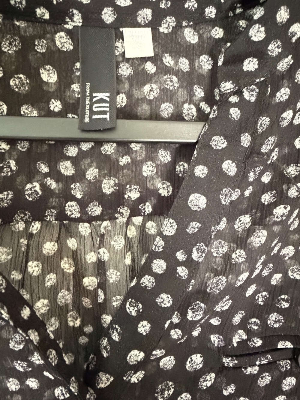 Kut from the Kloth Sheer Blouse Size Small - Picture 3 of 4